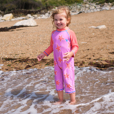 UV Protective Surf Suit Pink Starfish